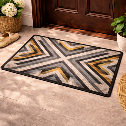 Luxury Geometric Indoor Doormat for Entryway, Bathroom & Kitchen