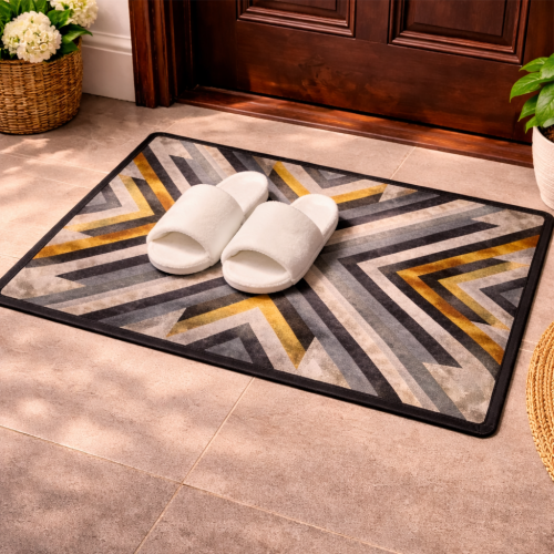 Luxury Geometric Indoor Doormat for Entryway, Bathroom & Kitchen