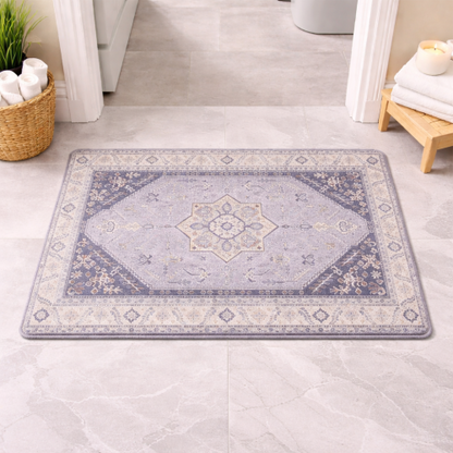 Classy Grey Woven Pattern Print Doormat/Rug for Home