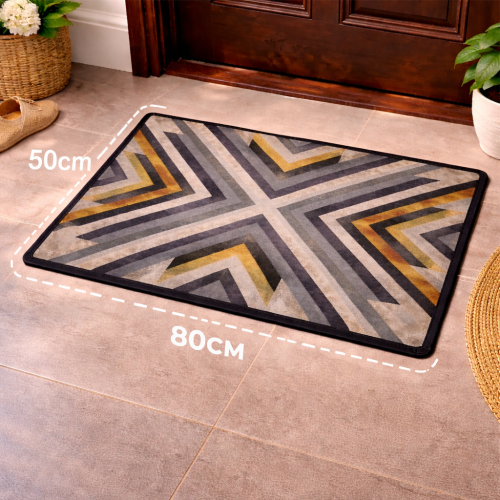 Luxury Geometric Indoor Doormat for Entryway, Bathroom & Kitchen