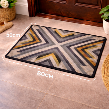 Luxury Geometric Indoor Doormat for Entryway, Bathroom & Kitchen