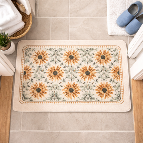 Premium Floral Anti-Slip Doormat for Entryway/Kitchen/Bathroom