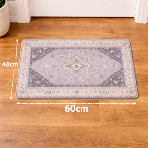 Classy Grey Woven Pattern Print Doormat/Rug for Home