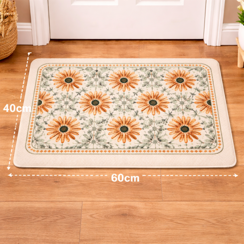 Premium Floral Anti-Slip Doormat for Entryway/Kitchen/Bathroom