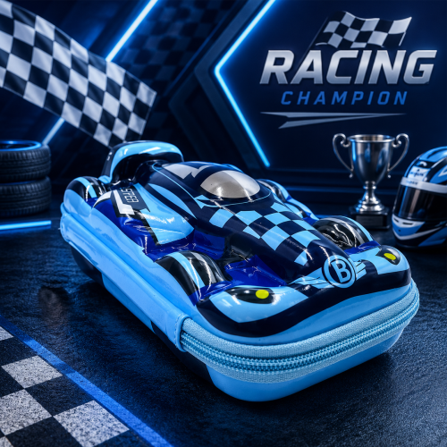 3D Racing Car Sports Theme Pencil Box for Kids