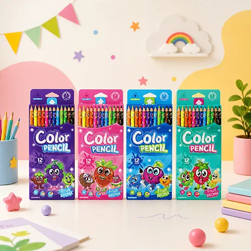 Yalong Fruit Aroma Colour Pencil Set for Kids – 12 Shades