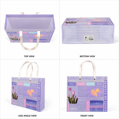 Romantic Story PVC Tote Gift Bag with Frosted Finish