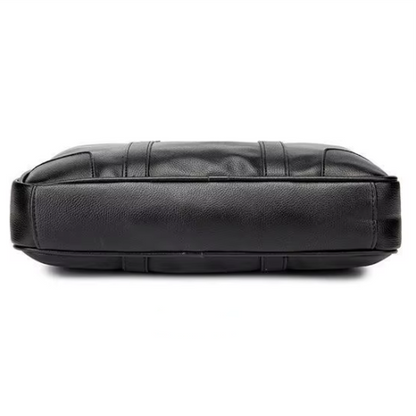 Premium Leather Laptop Bag for Men with Shoulder Strap & Organizer