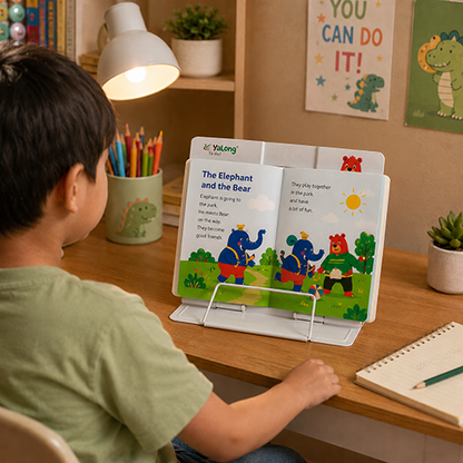 Yalong Kids Adjustable Book Stand for Reading Desk/Study Table