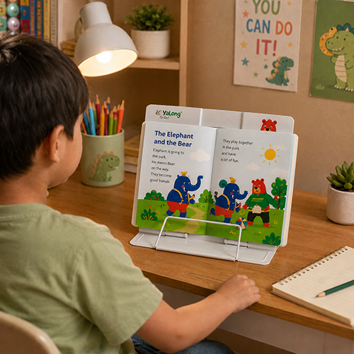 Yalong Kids Adjustable Book Stand for Reading Desk/Study Table