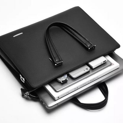 Premium PU Leather Business Briefcase for 14-Inch Devices