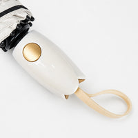 Rose Print UV Protection Folding Umbrella with Lotus Grip