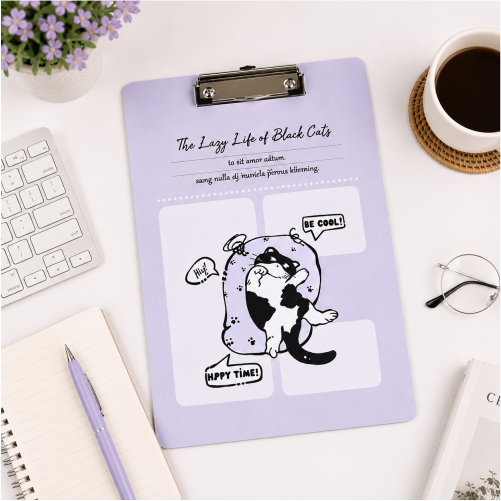 Premium Acrylic Clipboard with Hanging Loop – A4 Writing Board