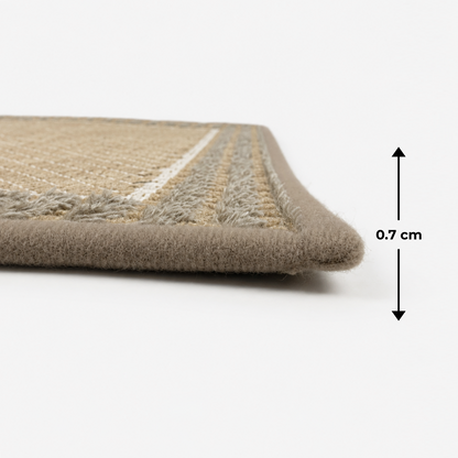 Soft Ferret Fleece Entryway Doormat with Modern Woven Pattern