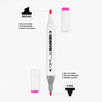 Yalong Dual Tip Sketch Marker Set for Drawing & Illustration - 48 Shades