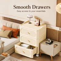 HOMX Rolling Storage Drawer Cabinet – PP Cart with Anti-Drop Stopper