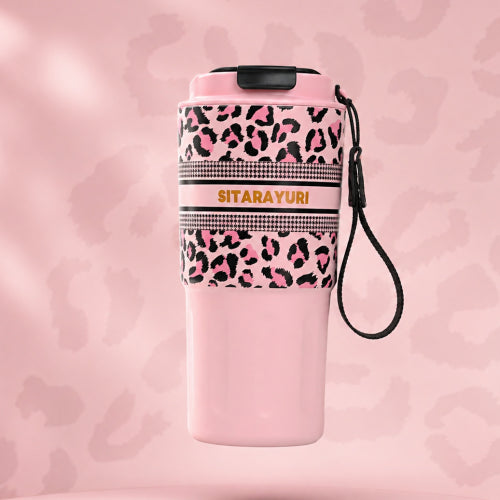Tough Panther Print Luxe Insulated Steel Travel Tumbler – 600ml