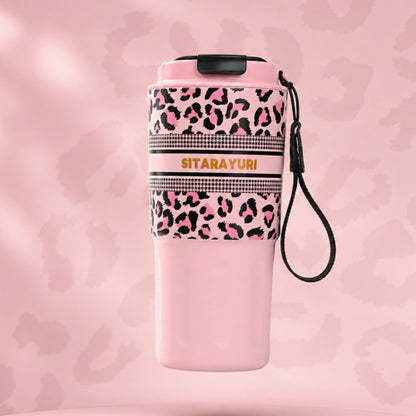 Tough Panther Print Luxe Insulated Steel Travel Tumbler – 600ml