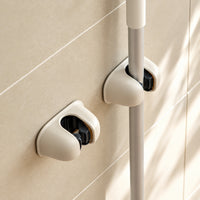 Heavy-Duty Mop & Broom Holder - Wall Mount, Set of 2 (white)