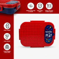 Kids Stainless Steel Lunch Box with 3 compartments – 600ml