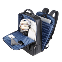 Smart Waterproof Genuine Leather Travel Backpack/Laptop Bag