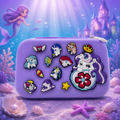 DIY Kids Unicorn Pencil Box with Removable Charms