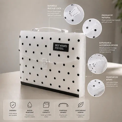 Transparent Waterproof Zip File Organizer Pouch for Documents