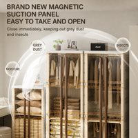 HOMX Modular Magnetic Wardrobe – Dust-Proof PP Storage Closet
