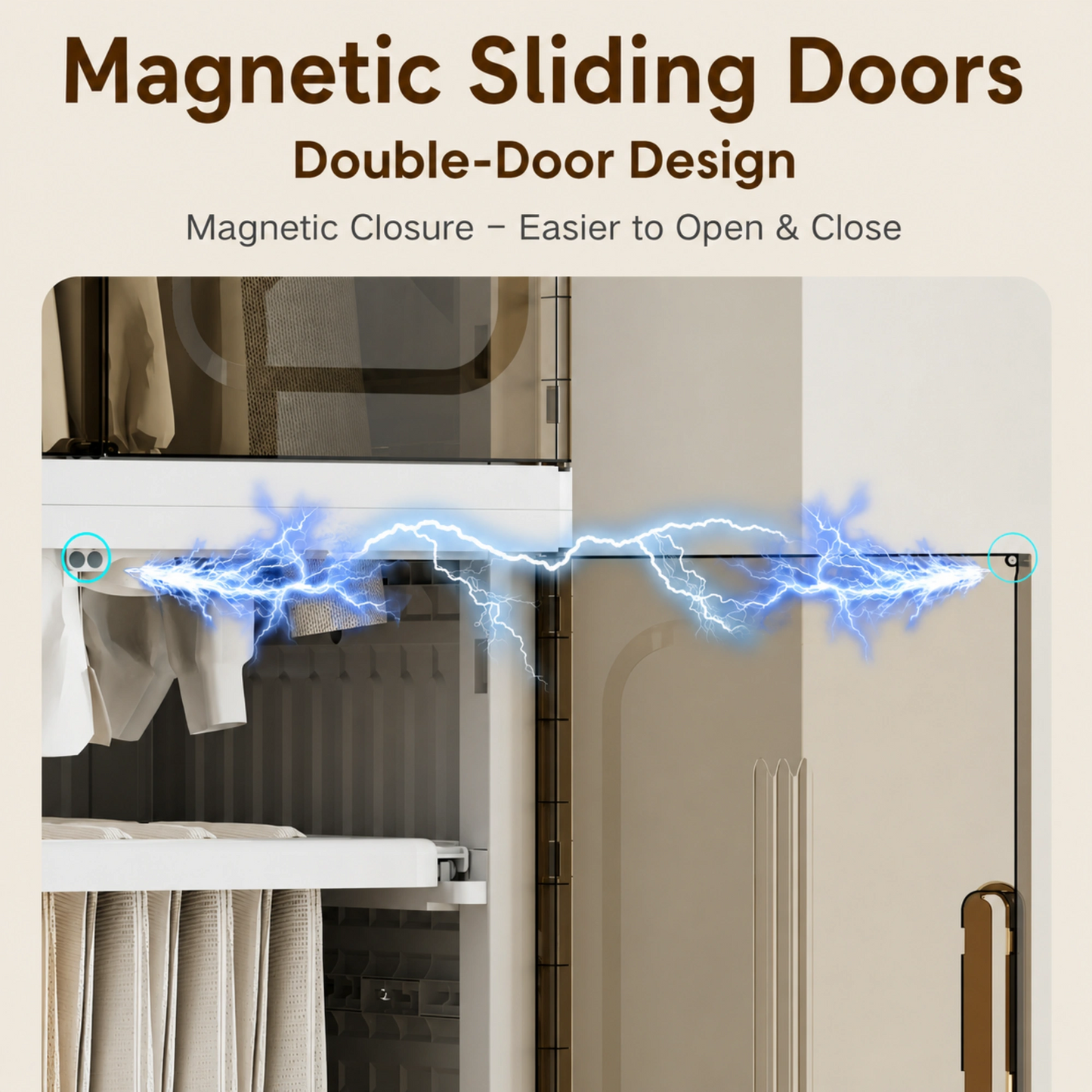 HOMX Portable Foldable Wardrobe – Instant Setup Magnetic Closet