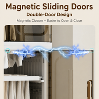 HOMX Portable Foldable Wardrobe – Instant Setup Magnetic Closet