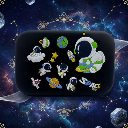 DIY Kids Space Theme Pencil Box with Removable Astronaut Charms