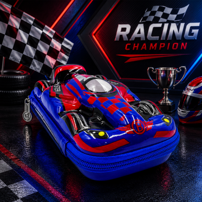 3D Racing Car Sports Theme Pencil Box for Kids