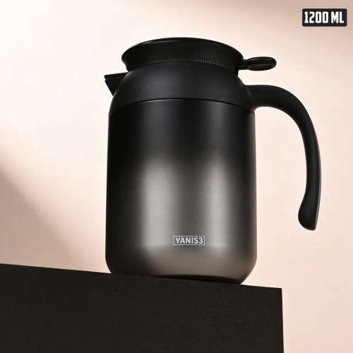 Premium Insulated Flask with Handle & Leak-proof Lid - 1200ml