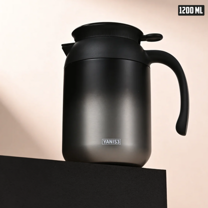 Premium Insulated Flask with Handle & Leak-proof Lid - 1200ml