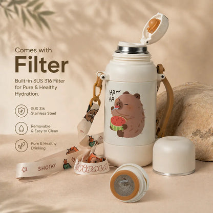SHOTAY Cute Insulated Thermos/Flask for Kids - 800ml