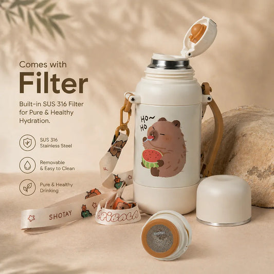 SHOTAY Cute Insulated Thermos/Flask for Kids - 800ml