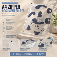 A4 Water Resistant Zipper Document Organizer Pouch
