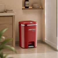 HOMX Step Trash Can 20L – Foot Pedal, Silent Slow-Close, Glossy Finish