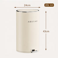 HOMX Black Step Trash Can 20L – Foot Pedal, Slow-Close, Glossy