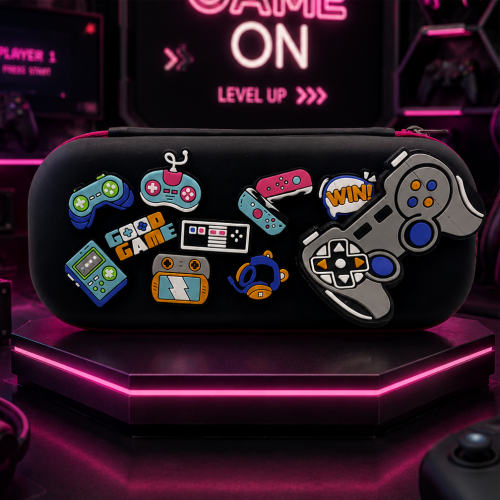 Premium DIY Gaming Theme Pencil Box with Removable Toy Accessories