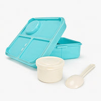 Mermaid Plastic Kids Lunch Box with 3 Compartments for Kids - 1590ml