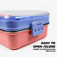 Stainless Steel Lunch Box with 3 compartments for Kids – 1190ml