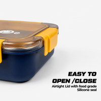 Stainless Steel Bento Lunch Box – 4 Compartment Meal Box – 900ml+bowl 150ml