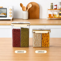 HOMX Airtight, Multi-compartment Food Storage Container with Free Measuring Cup