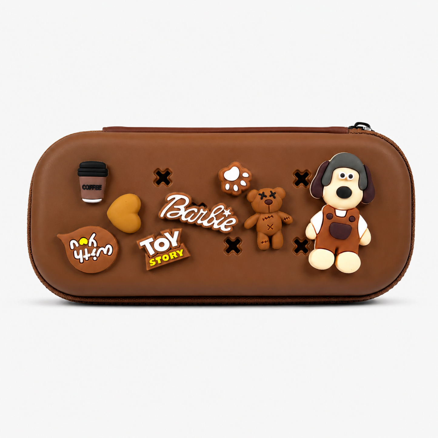 Premium DIY Kids Pencil Box with Removable Toy Charms & Organizer