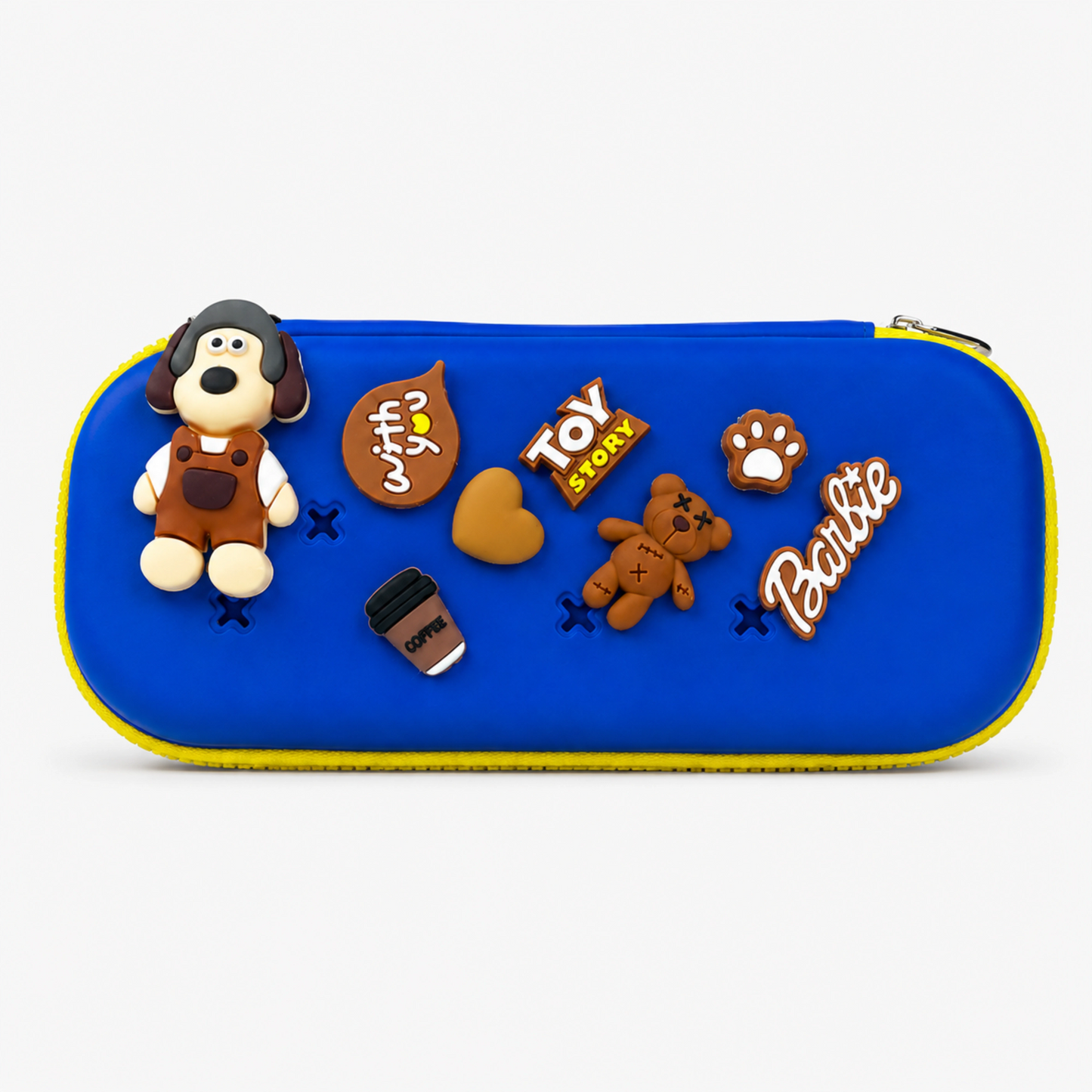 Premium DIY Kids Pencil Box with Removable Toy Charms & Organizer