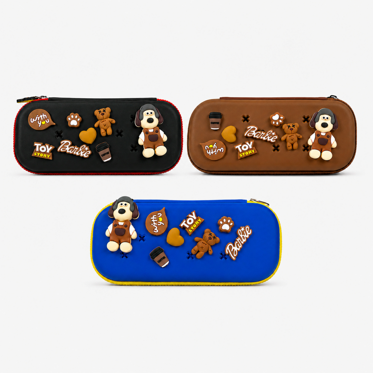 Premium DIY Kids Pencil Box with Removable Toy Charms & Organizer