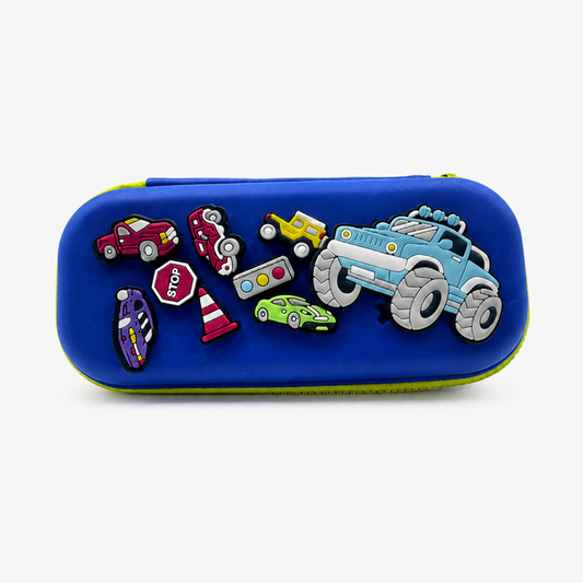 Premium DIY Racing Car Pencil Box with Removable Toy Accessories
