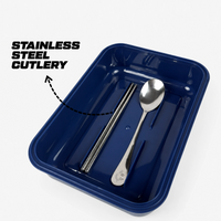Stainless Steel Bento Lunch Box – 3 Compartment Meal Box – 710ml
