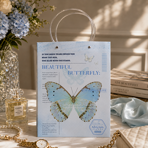 Butterfly Theme Paper Gift Bags for Gifts & Return Favors